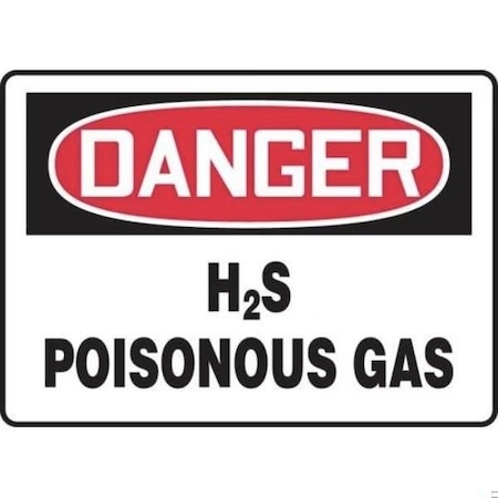 Accuform OSHA DANGER SAFETY SIGN H2S MCHG078XP MCHG078XP